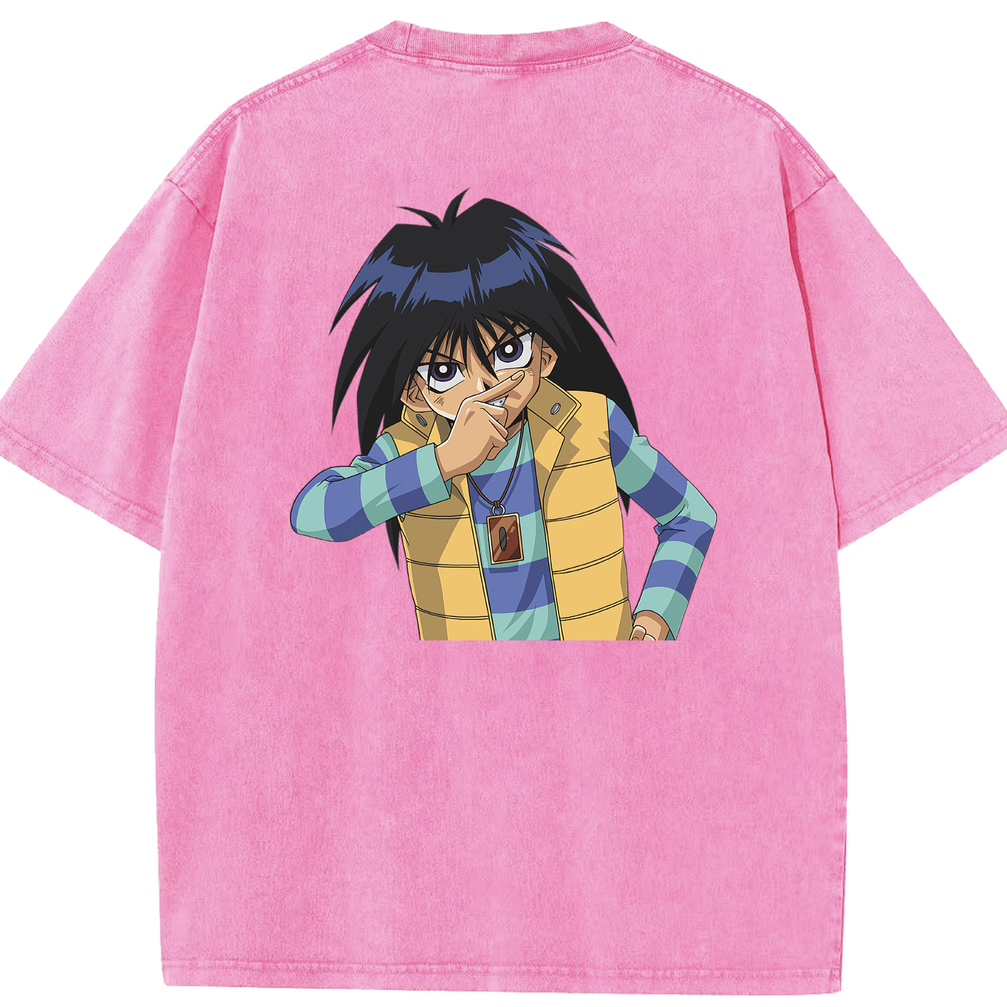 （画像用） 遊☆戯☆王 Yu-Gi-Oh! 綿100% ヴィンテージ風 半袖Tシャツ（背面プリント）